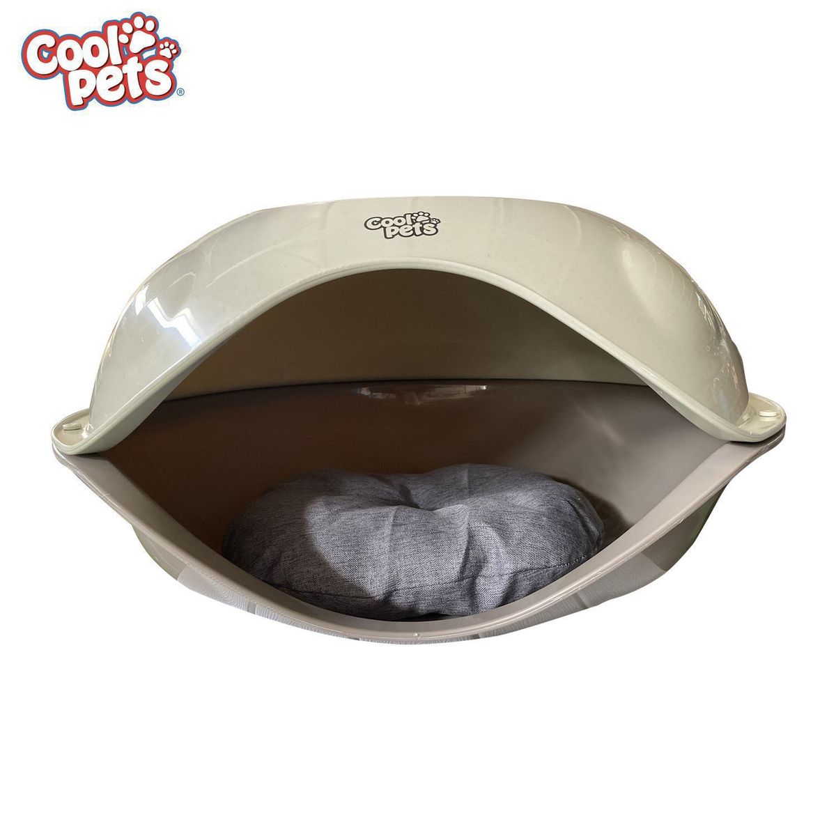 GENERICO - Cama para Perro 33.2x50.4x62 cm Blanco/Beige