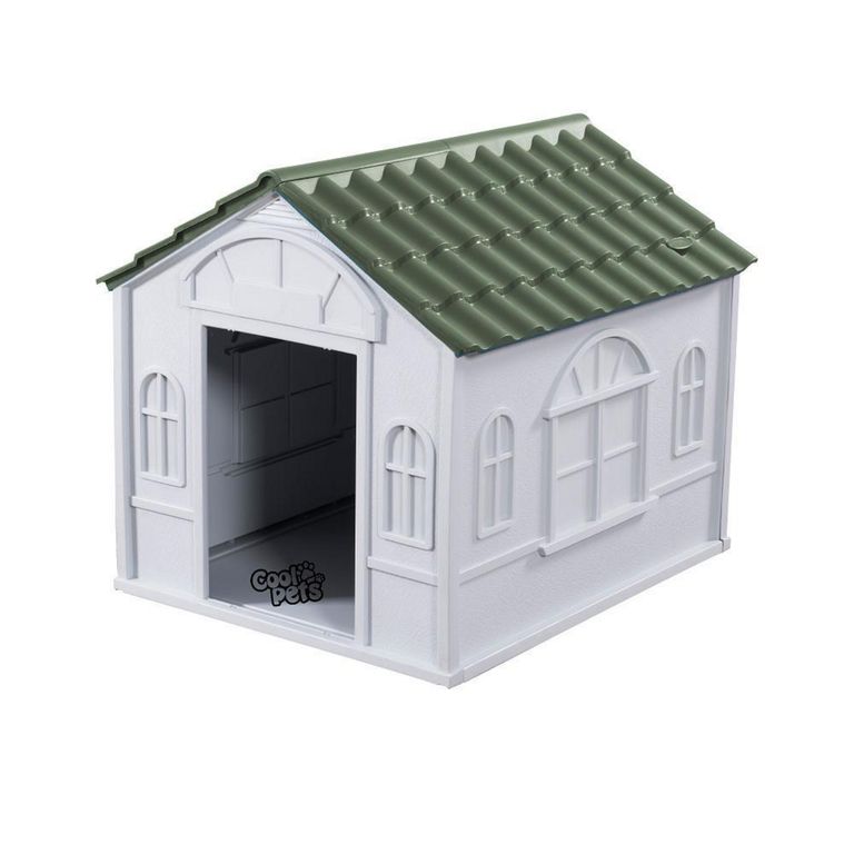 Casa para Perro 82x84.2x98.2 cm Verde/Blanco