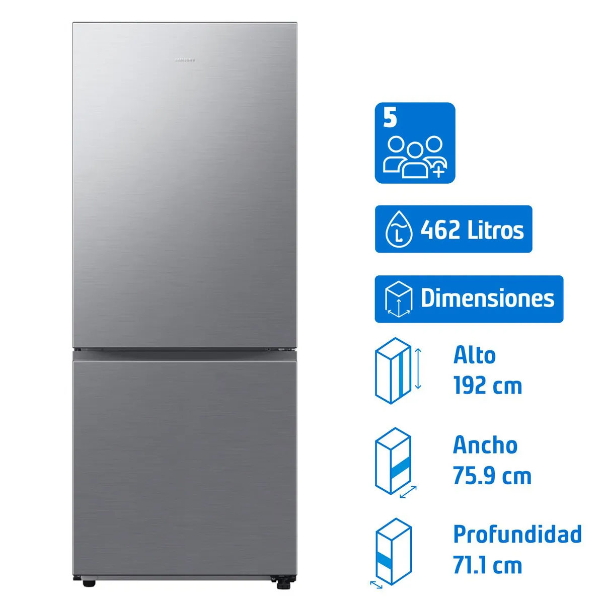 SAMSUNG - Refrigerador Bottom Freezer No Frost 462 Litros RB50DG6020S9ZS