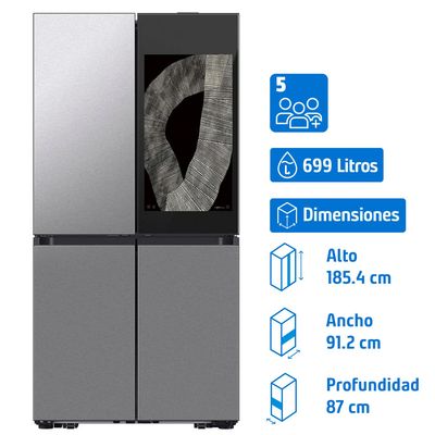 Imagen 2 del producto Refrigerador Bottom Freezer No Frost 699 Litros RF29DB9950QDZS