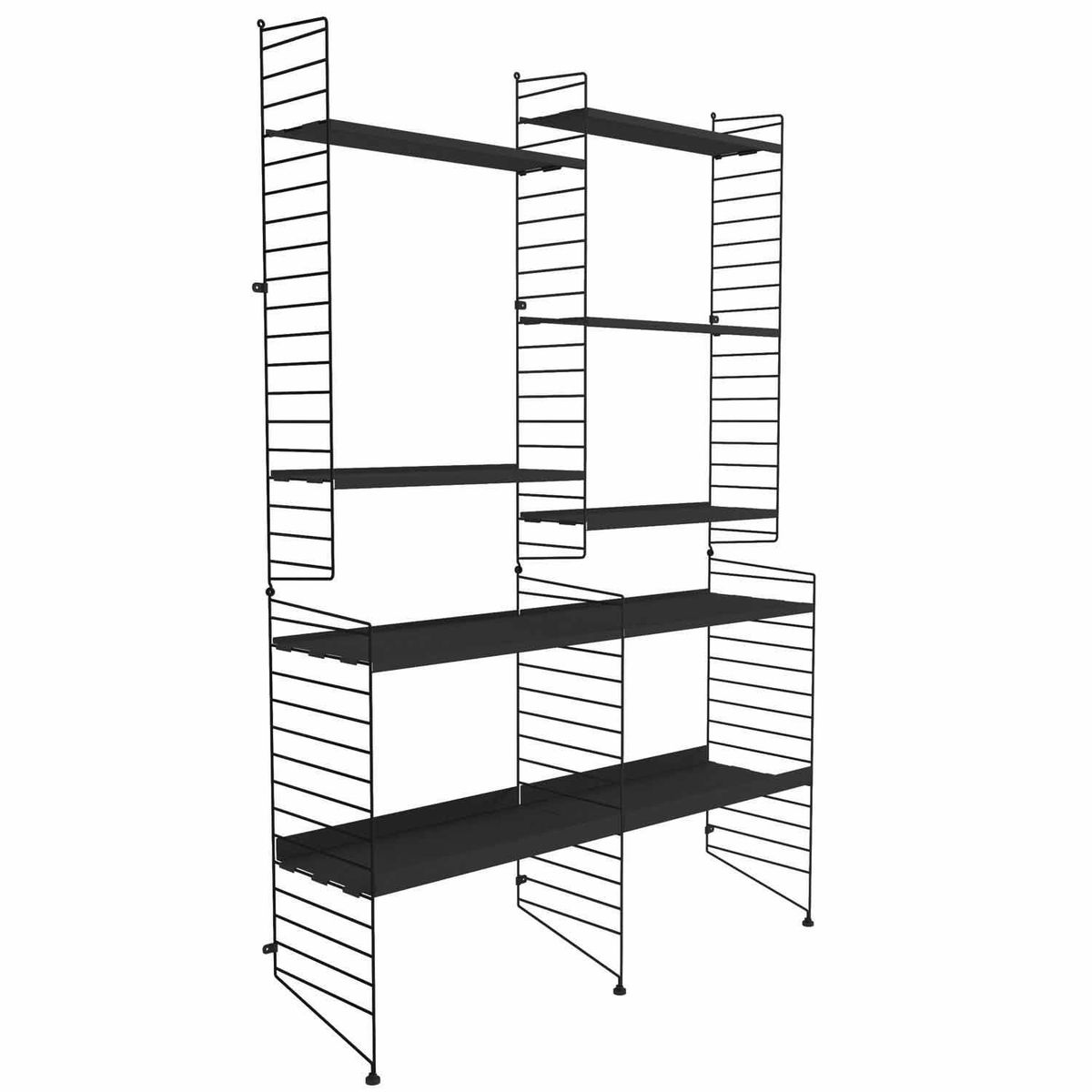 DUCASSE - Estante Vintage Acero 6 Nivel(es) 66x14x107.5 cm Negro