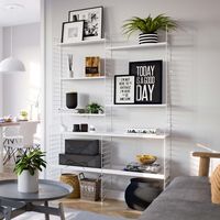 Estante Vintage Acero 6 Nivel(es) 121x200x30 cm Blanco