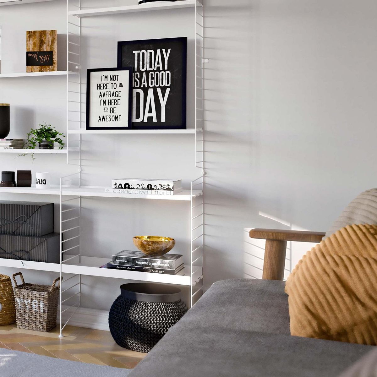 DUCASSE - Estante Vintage Acero 6 Nivel(es) 121x200x30 cm Blanco