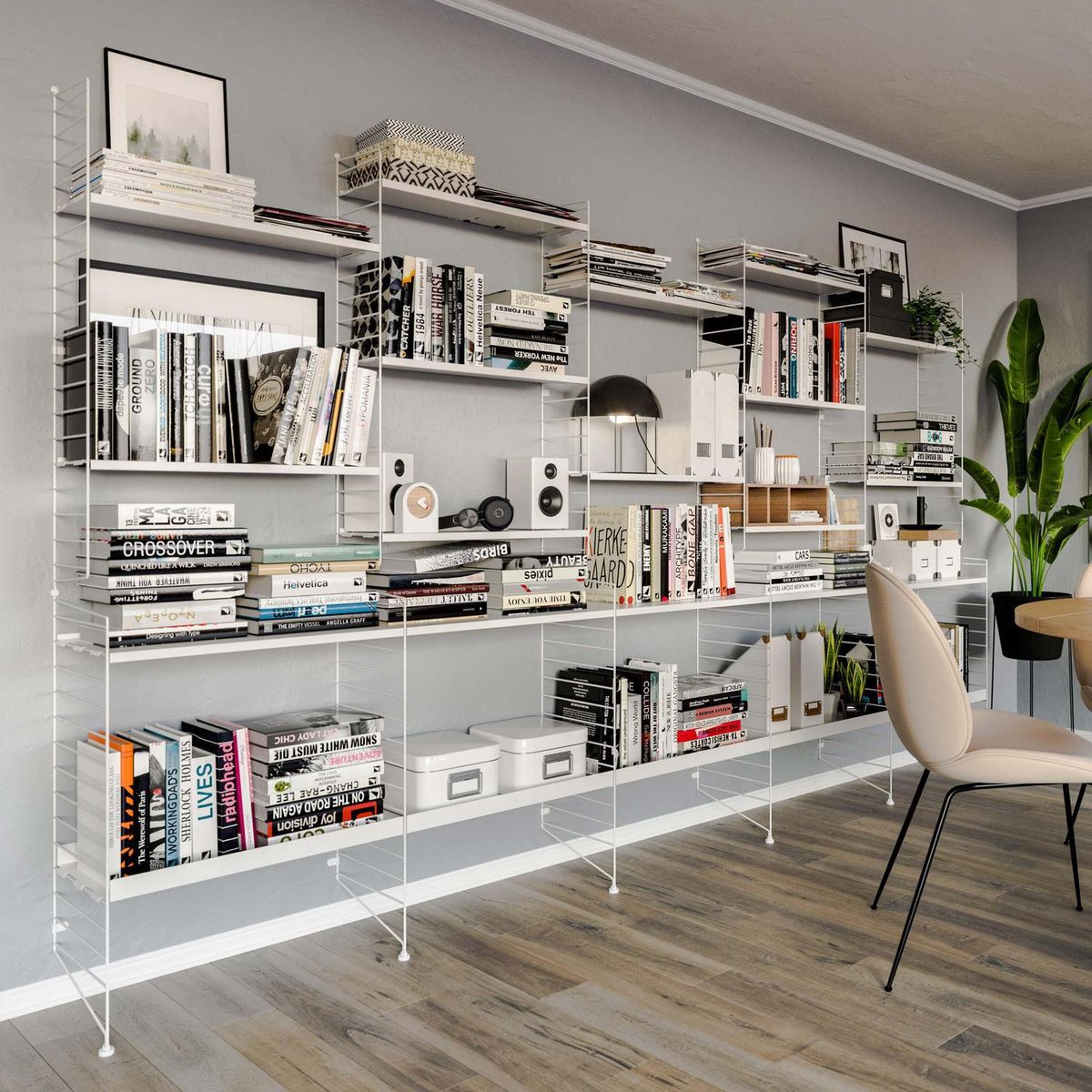 DUCASSE - Estante Vintage Acero 7 Nivel(es) 66x27x107.5 cm Blanco