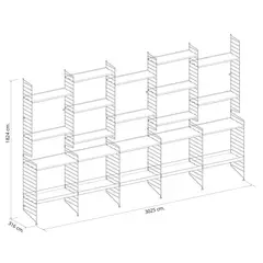 DUCASSE - Estante Vintage Acero 7 Nivel(es) 66x27x107.5 cm Blanco
