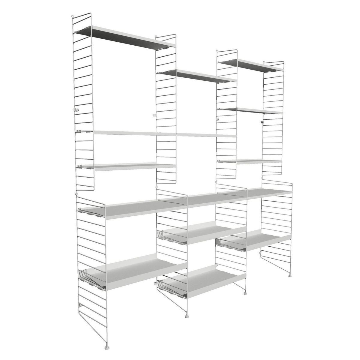 DUCASSE - Estante Vintage Acero 6 Nivel(es) 66x14x107.5 cm Blanco