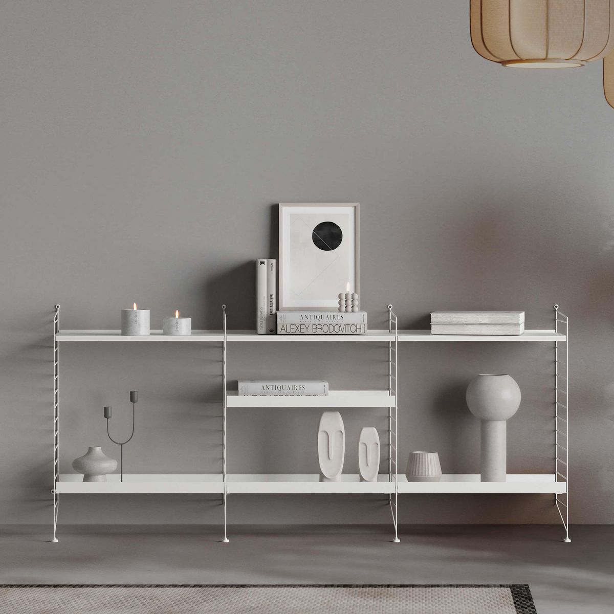 DUCASSE - Arrimo Modular Metálico Vintage Blanco 66x107.5x14 cm