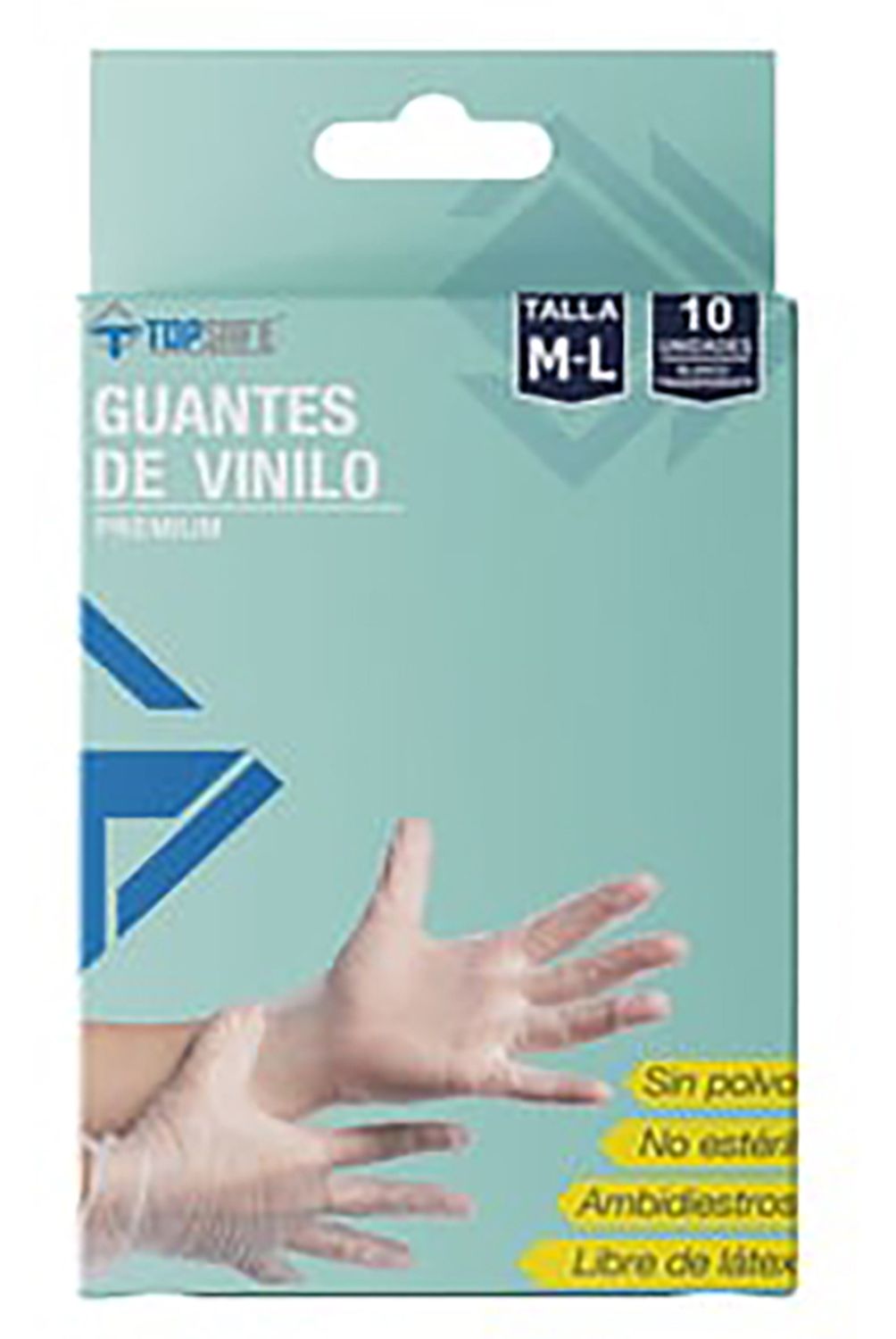 TOPSAFE - Guante Vinilo Caja 10 un T. L