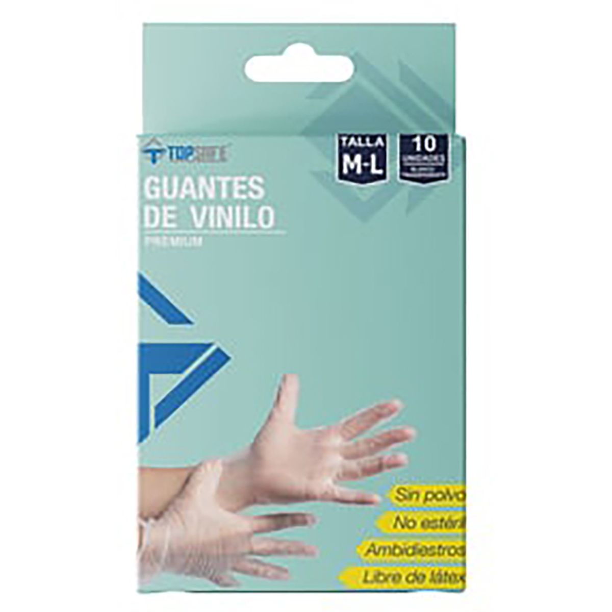 TOPSAFE - Caja de Guantes 10 Unidades de Vinilo L 