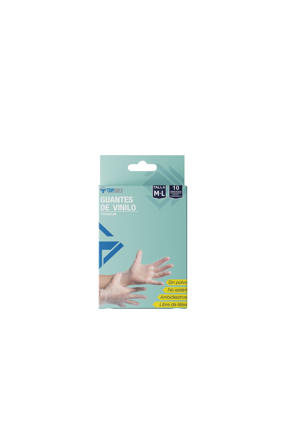 TOPSAFE - Guante Vinilo Caja 10 un T. L