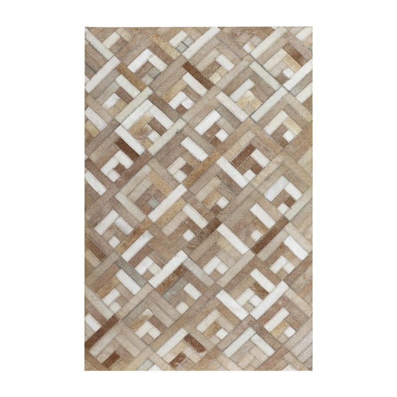 DIB - Alfombra Leather Patch Design 190x290 cm Café
