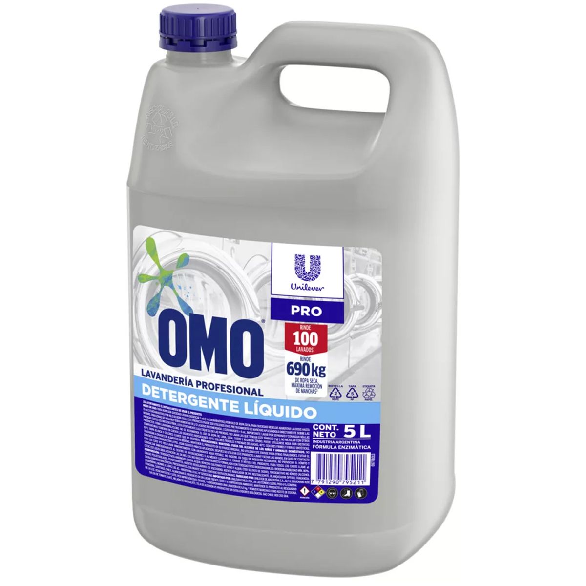 OMO - Pack Detergente Líquido Omo 4 Unidades 5 Litros Aroma Frescura Activa