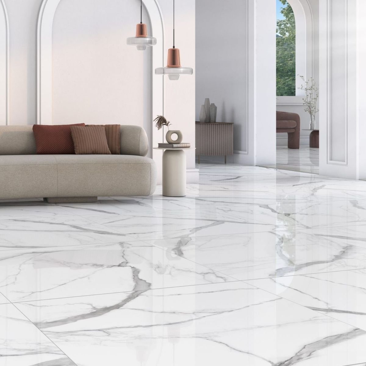 EMBRAMACO - Porcelanato 62x120 cm Gran Calacata Blanco 2.26 m2