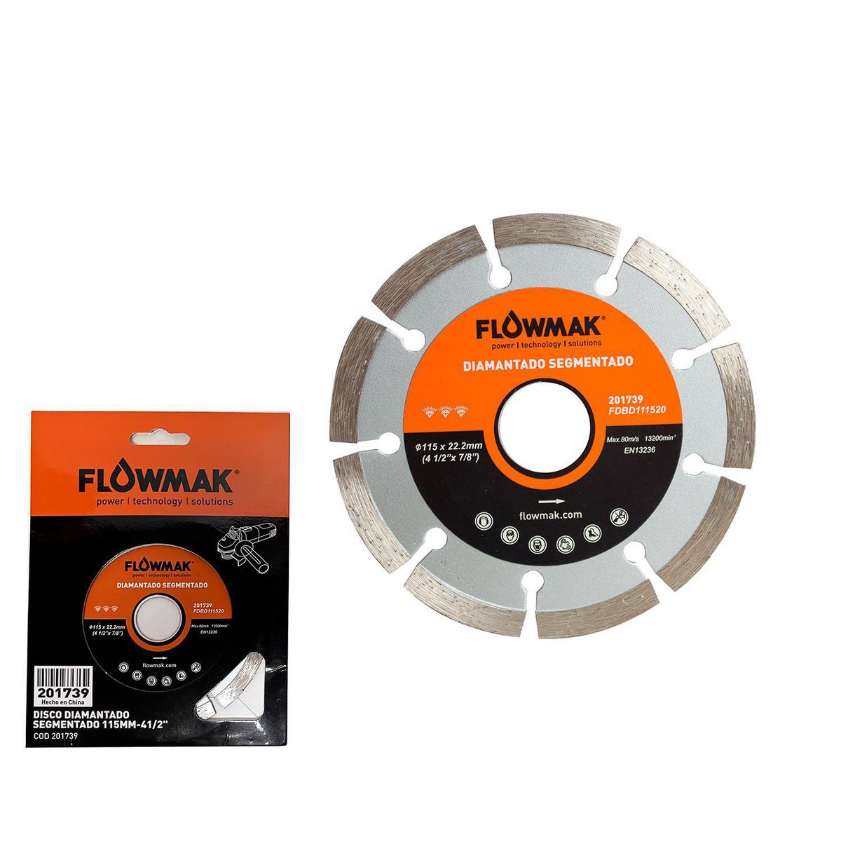 FLOWMAK - Disco diamantado 4.5" segmentado