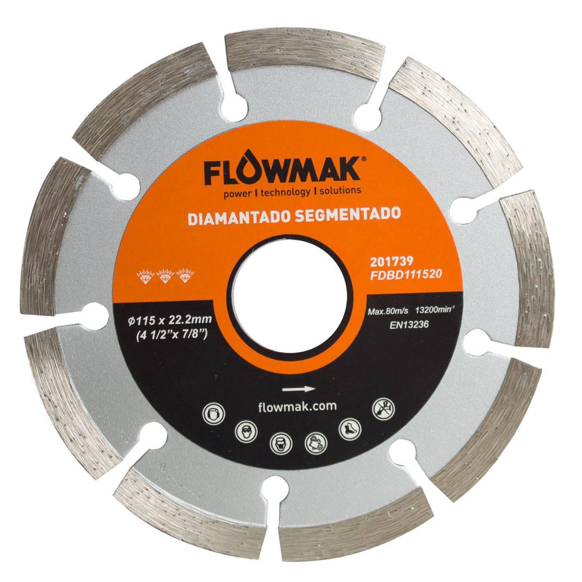 FLOWMAK - Disco diamantado 4.5" segmentado