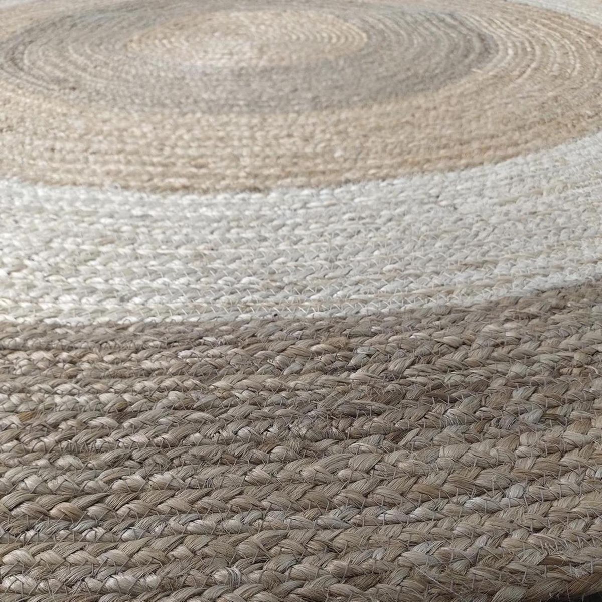 IDETEX - Alfombra Yute Braided 200x200 cm Yute Beige