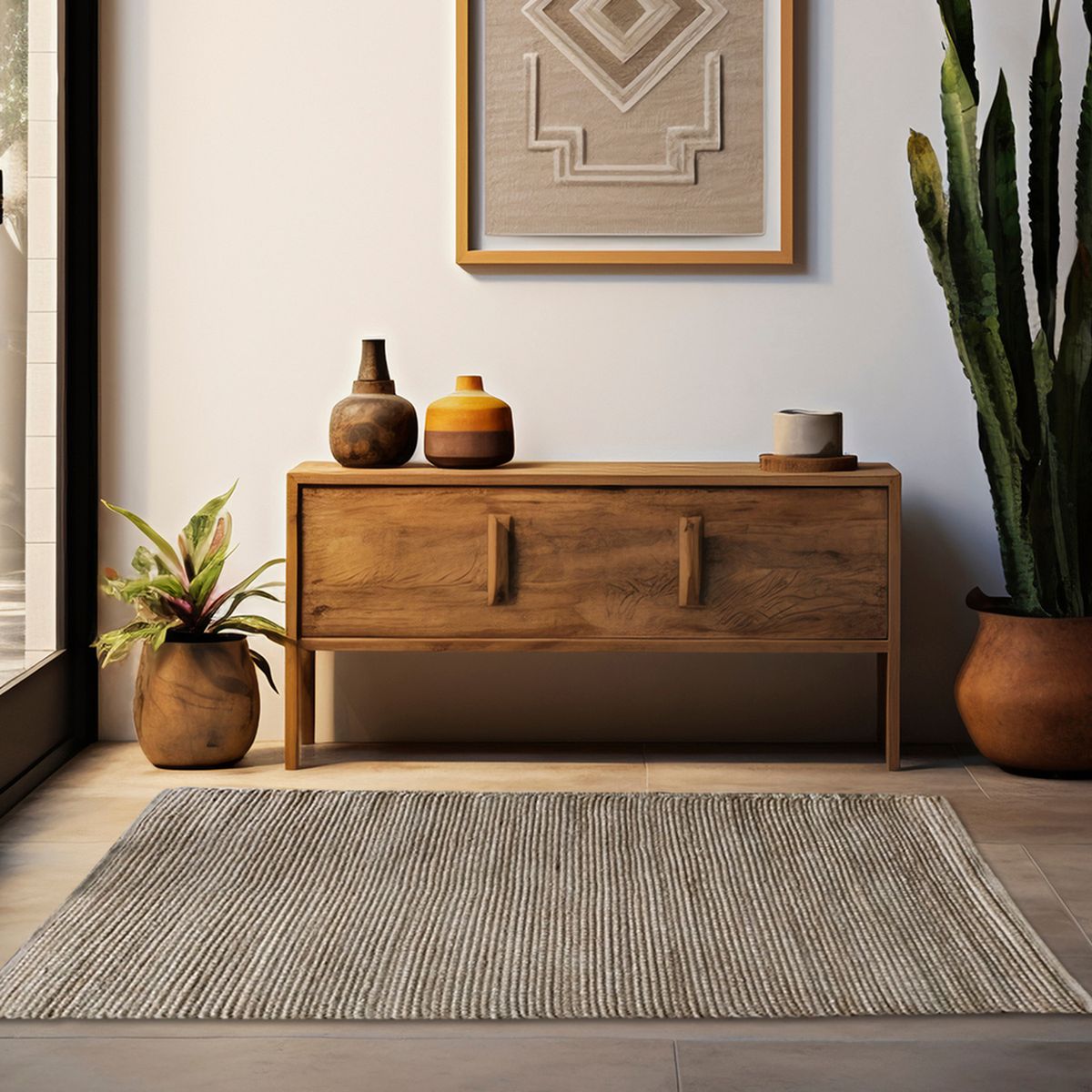 IDETEX - Alfombra Grande Sahara 240x340 cm Yute Natural