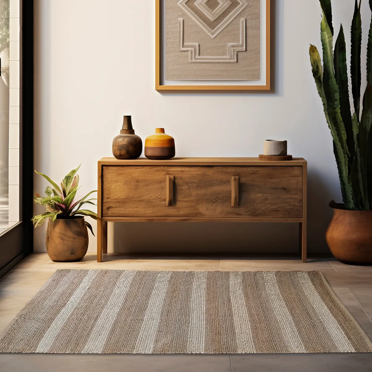 IDETEX - Alfombra Yute Nordic 240x340 cm Yute Beige