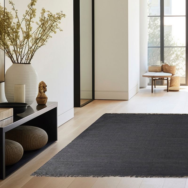 IDETEX - Alfombra Yute Bombay 240x340 cm Negro