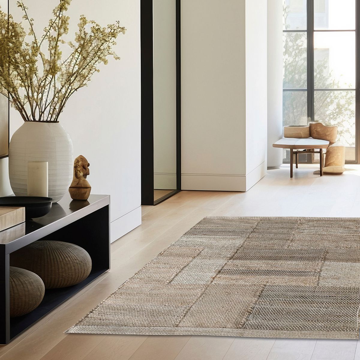 IDETEX - Alfombra Handk 160x230 cm Yute Natural