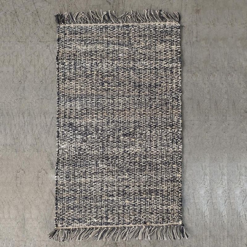 IDETEX - Alfombra Yute Melange 60x90 cm Negro/Beige