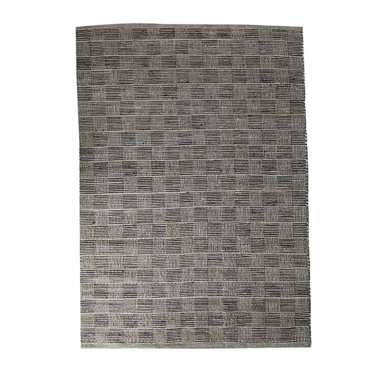 IDETEX - Alfombra Tibet 160x230 cm Yute Negro/Beige