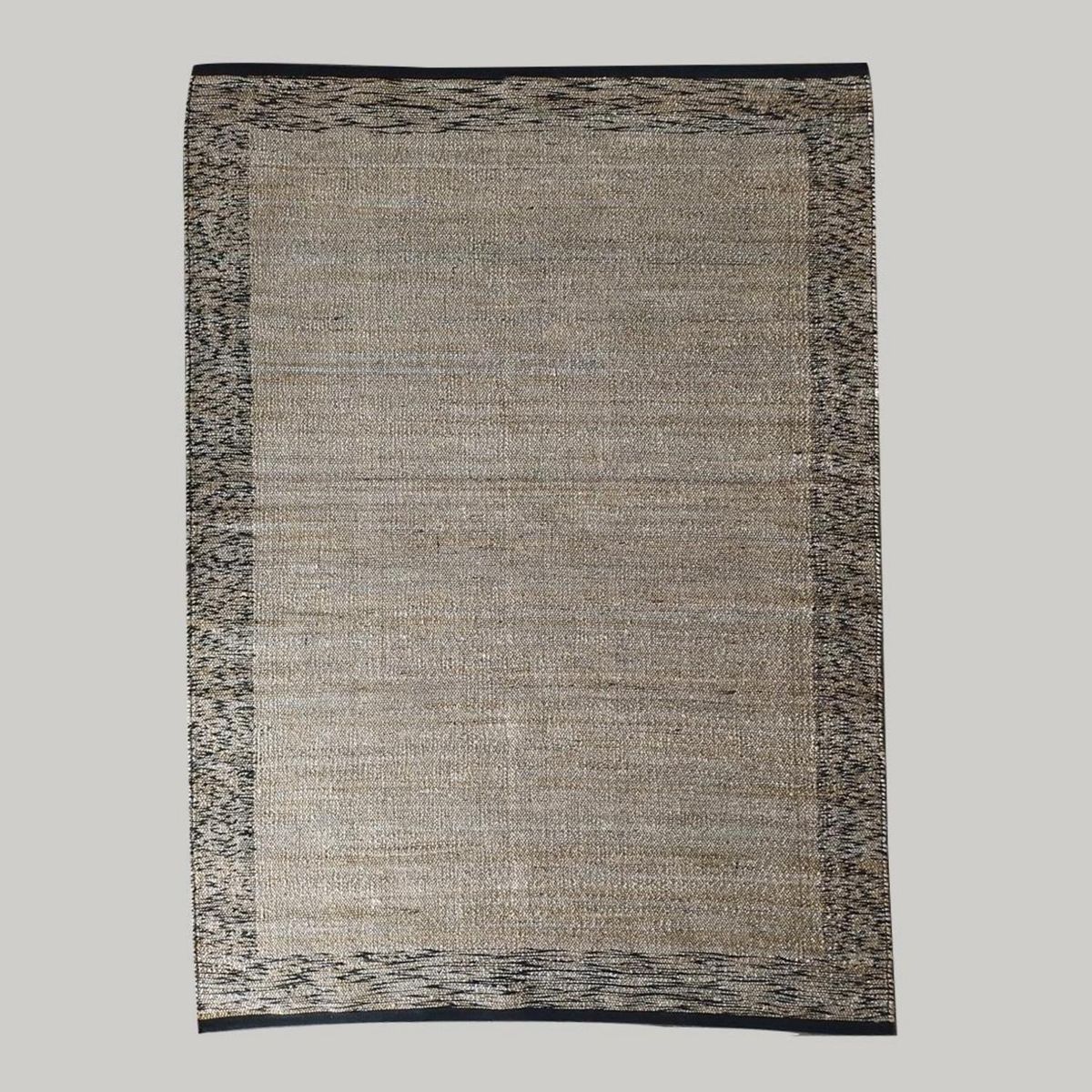 IDETEX - Alfombra Grande Melange 240x340 cm Yute Negro/Beige