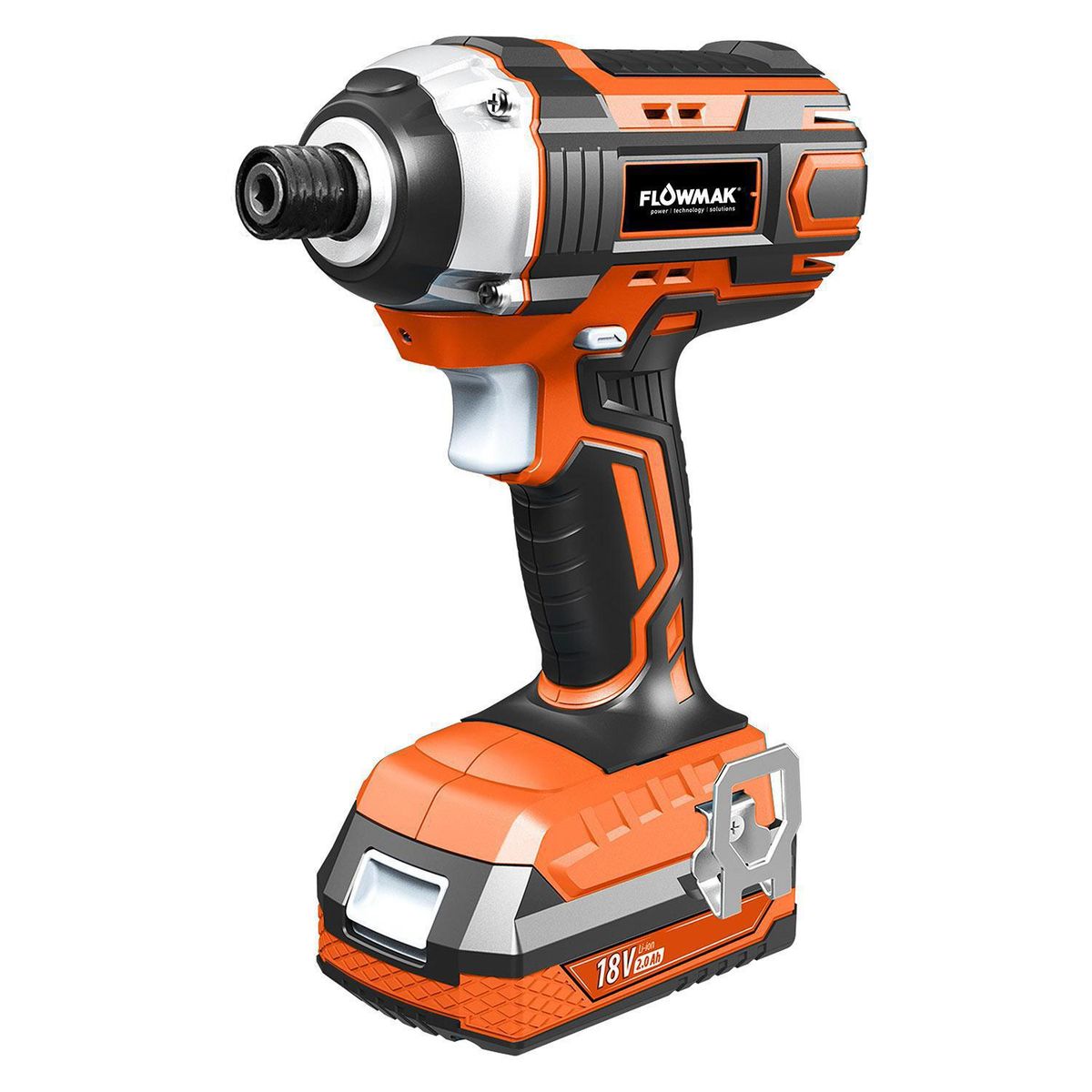 FLOWMAK - Atornillador impacto cargador más 2 baterías