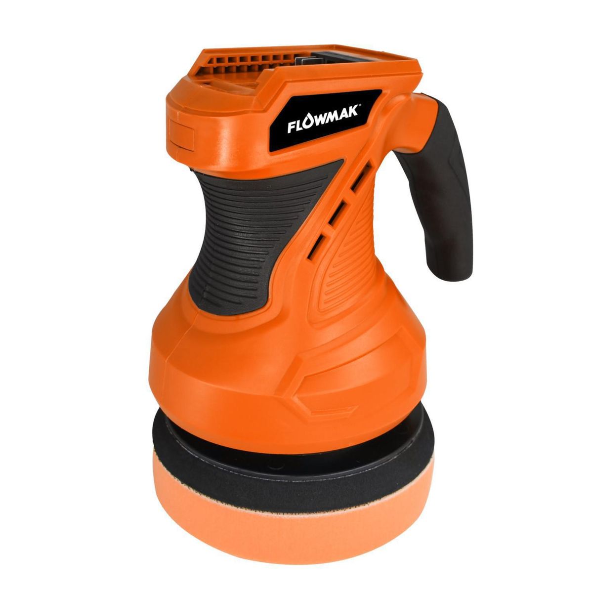 FLOWMAK - Pulidora orbital 150mm 18v batería 2ah y cargador 4000rpm diam 150mm