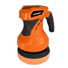 FLOWMAK - Pulidora orbital 150mm 18v batería 2ah y cargador 4000rpm diam 150mm