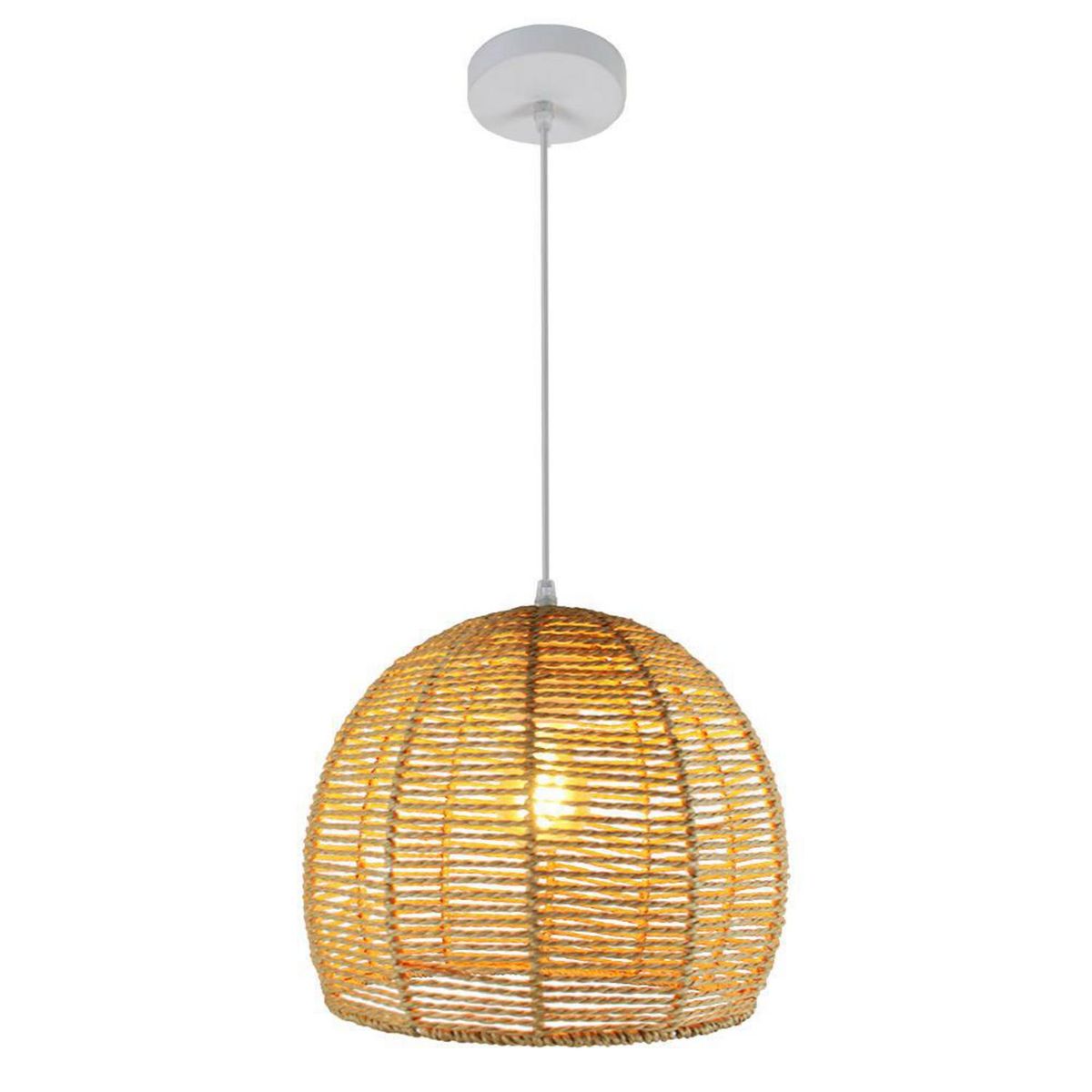 BLUMENAU - Lámpara Colgante Malasia 1 Luz Papel Beige