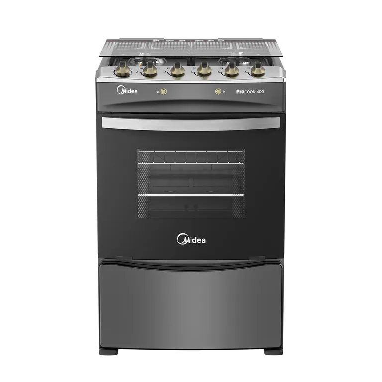 MIDEA Cocina a Gas 4 Platos Inox MCG-4QPI24NSCG