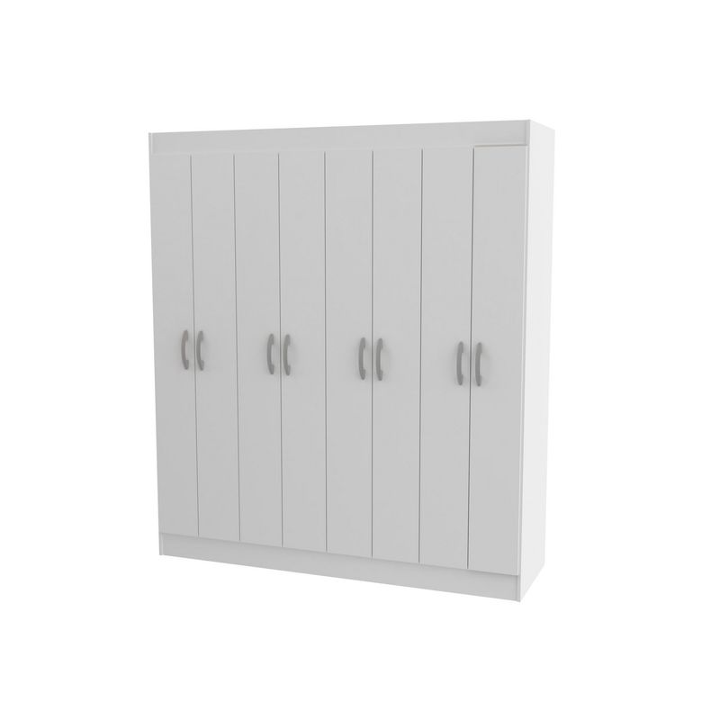 STANFORD - Closet 8 puertas 8 Puerta(s) 3 Repisa(s) 150xx46,5 cm Blanco