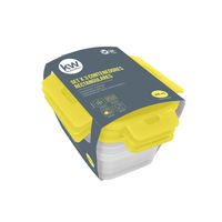 Set 3 Contenedores Rectangular Plástico 360 ml