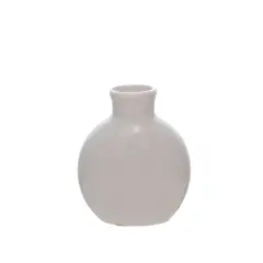 SOHOGAR - Florero de Cerámica Color Blanco 7,5cm