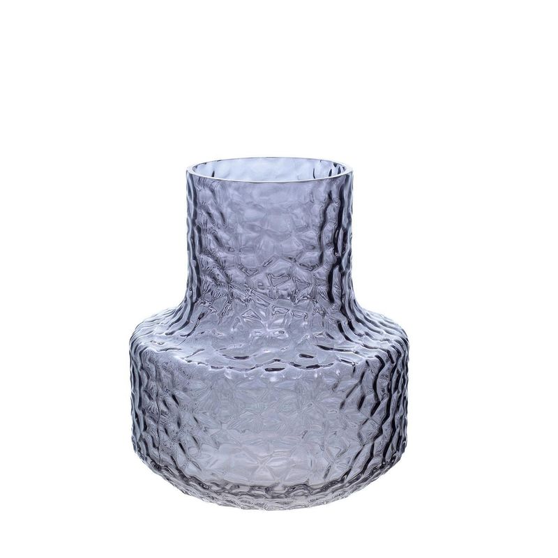 SOHOGAR - Florero de Vidrio Color Gris 18cm