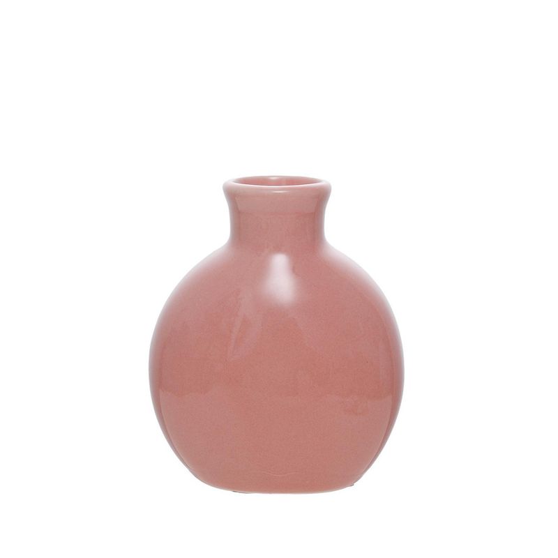 SOHOGAR - Florero de Cerámica Color Rosado 7,5cm