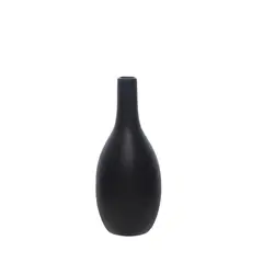 SOHOGAR - Florero de Cerámica Color Negro 19cm