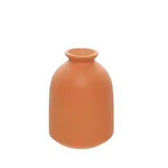 SOHOGAR - Florero de Cerámica Color Naranjo 12cm