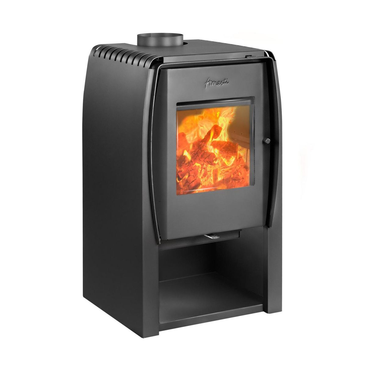 AMESTI - Estufa a Leña Nordic 450 + Kit de Instalación 6"