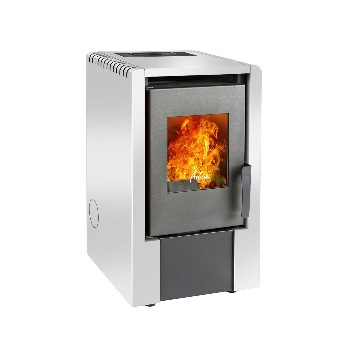 AMESTI - Estufa Pellet 01-261/Kit Instalación Blanco