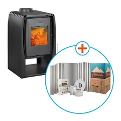 AMESTI - Estufa a Leña Nordic 360 + Kit de Instalación 6"