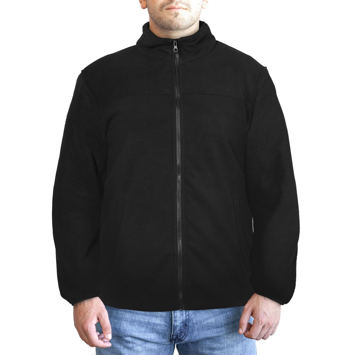 TOPSAFE - Chaqueta Polar Negro Hombre Top Safe T. L