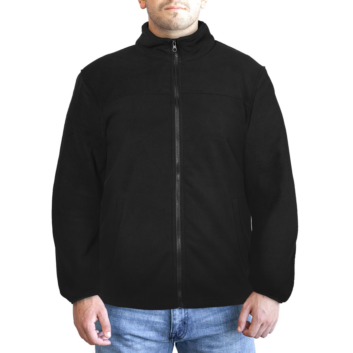 TOPSAFE - Chaqueta Polar Negro Hombre Top Safe T. L