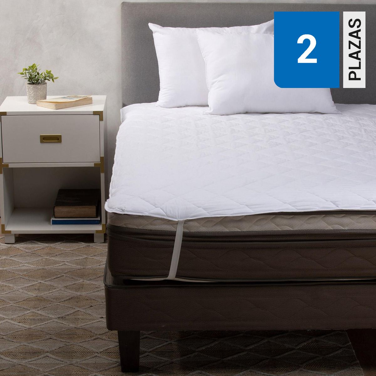 ARTHOME - Pack 2 Almohadas 2 plazas Blanco