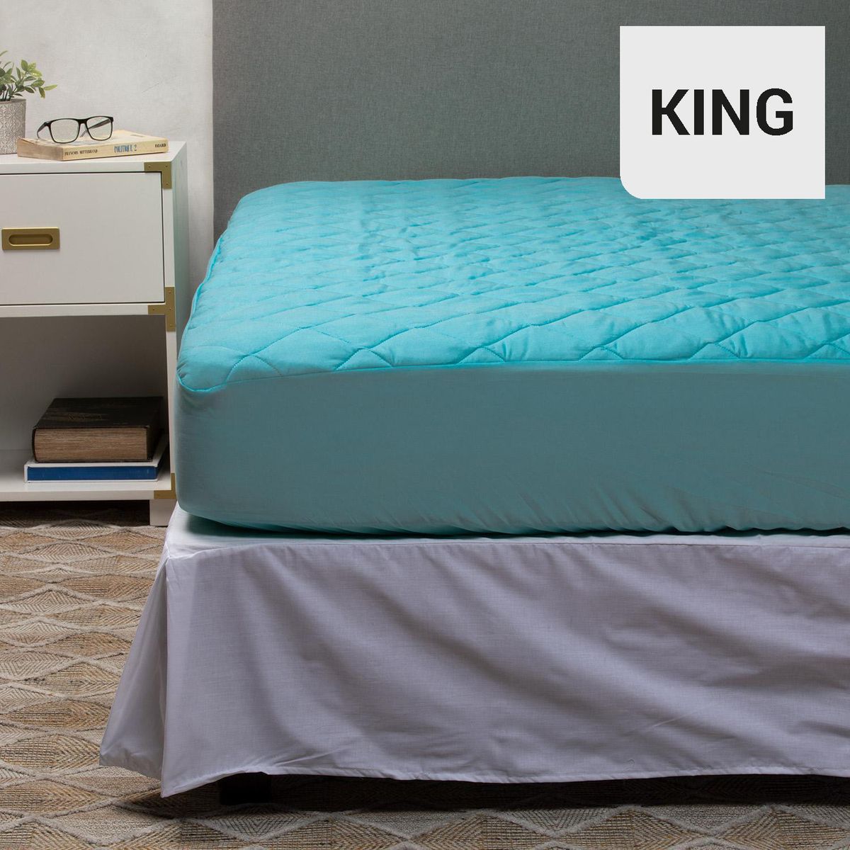 ARTHOME - Cubrecolchón King Faldón