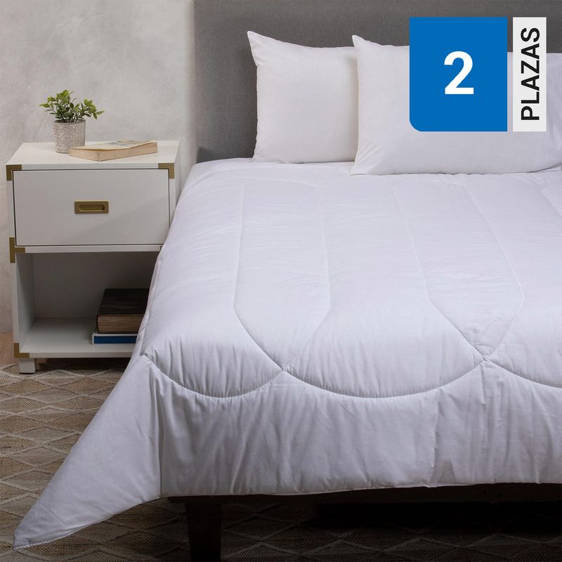 ARTHOME - Pack 2 Almohadas Blancas + Plumón Blanco 2 Plazas