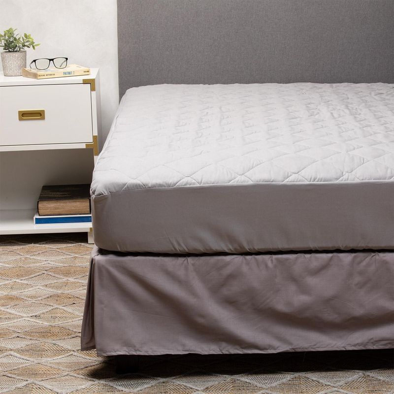 ARTHOME - Cubrecolchón + Faldón Gris Super King