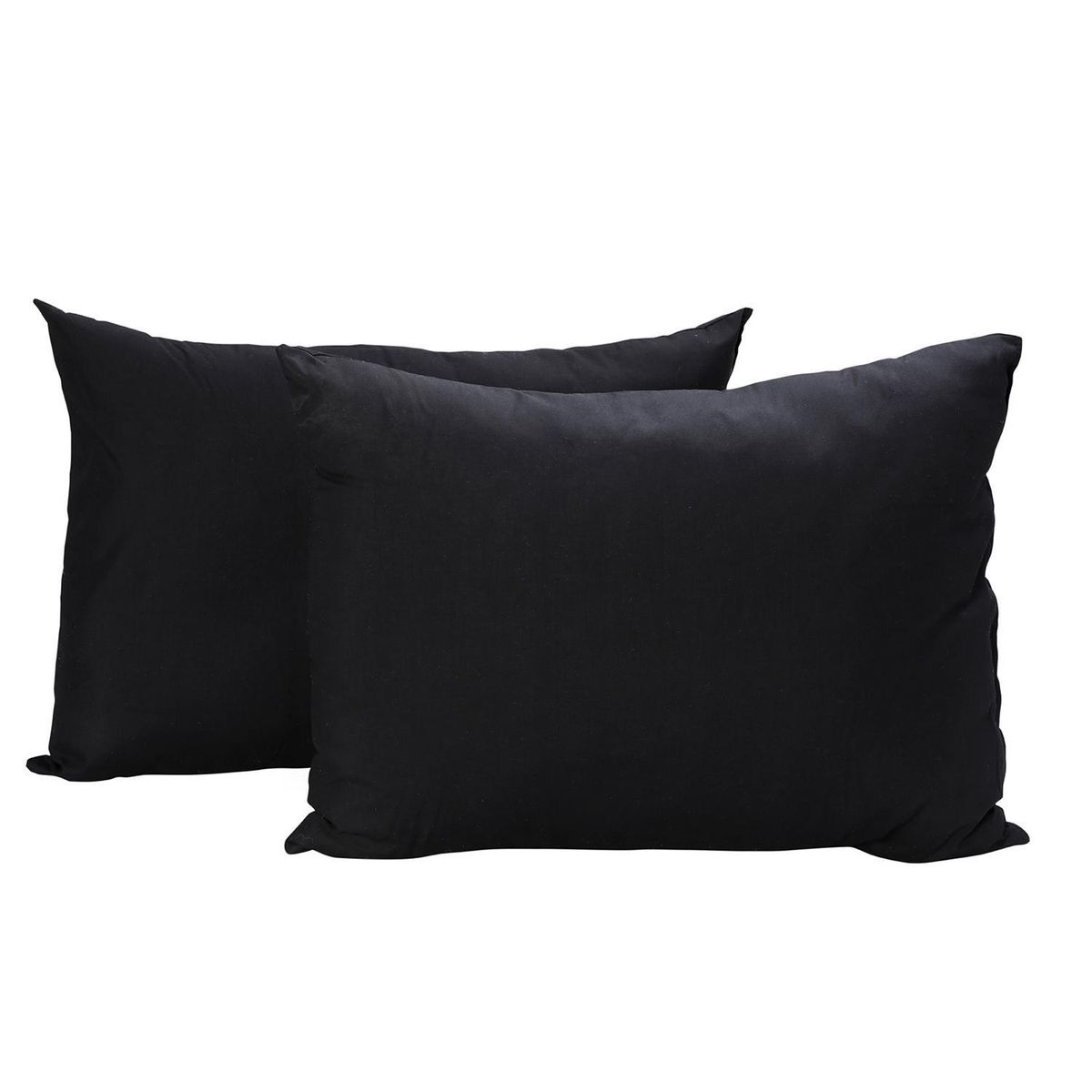 ARTHOME - Pack de 2 Almohadas Negras de Fibra sintética para Dormir 50x70 cm