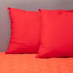 ARTHOME - Pack de 2 Almohadas Rojas de Fibra sintética para Dormir 50x70 cm